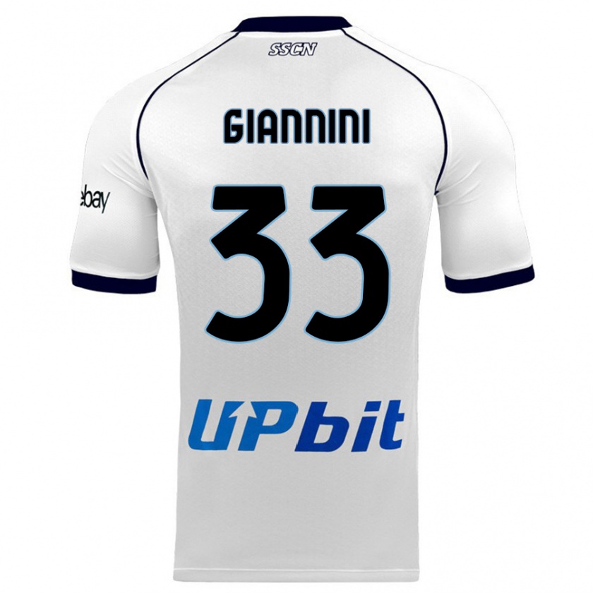 Kandiny Homme Maillot Enrico Giannini #33 Blanc Tenues Extérieur 2023/24 T-Shirt