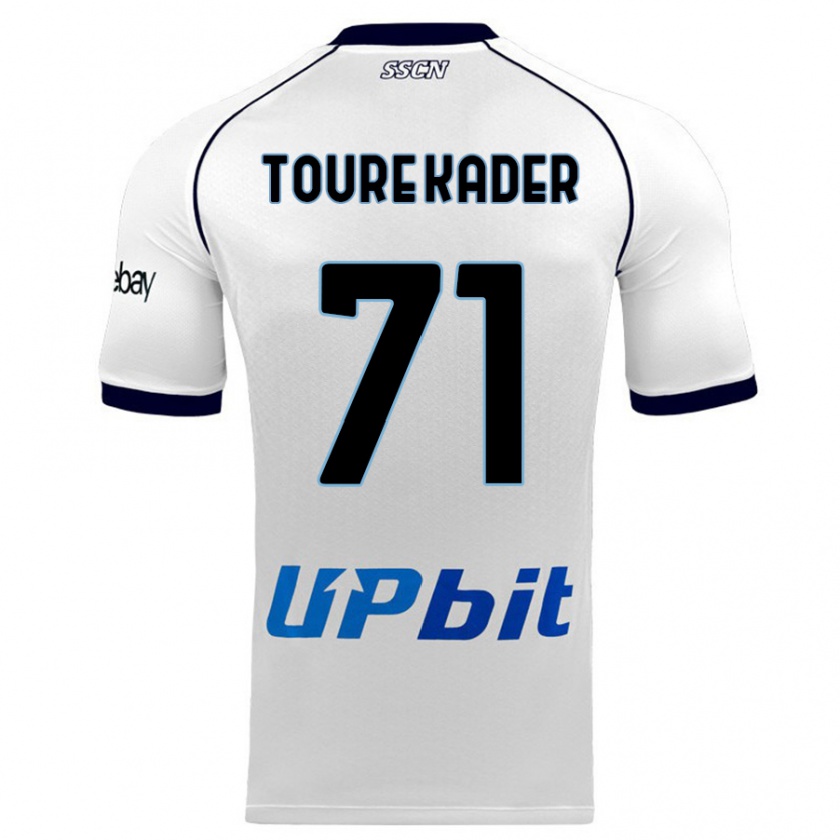 Kandiny Homme Maillot Aziz Toure Kader #71 Blanc Tenues Extérieur 2023/24 T-Shirt