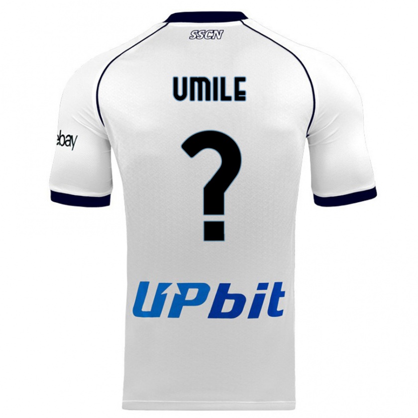 Kandiny Homme Maillot Bruno Umile #0 Blanc Tenues Extérieur 2023/24 T-Shirt