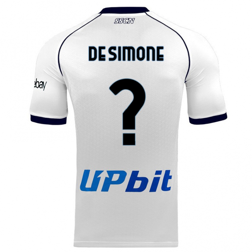 Kandiny Homme Maillot Paolo De Simone #0 Blanc Tenues Extérieur 2023/24 T-Shirt