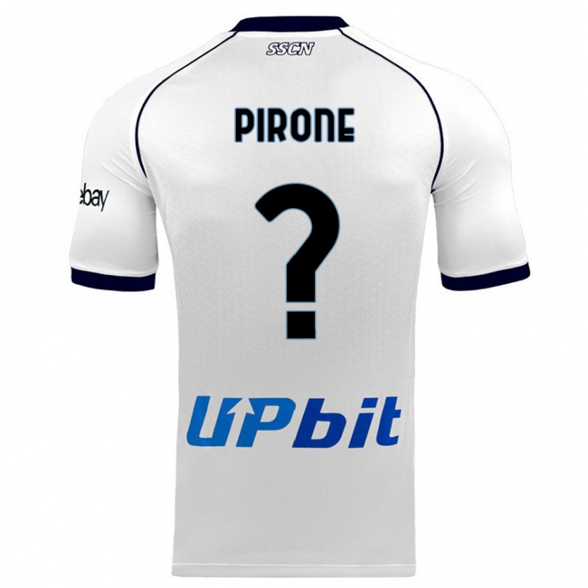 Kandiny Homme Maillot Francesco Pirone #0 Blanc Tenues Extérieur 2023/24 T-Shirt