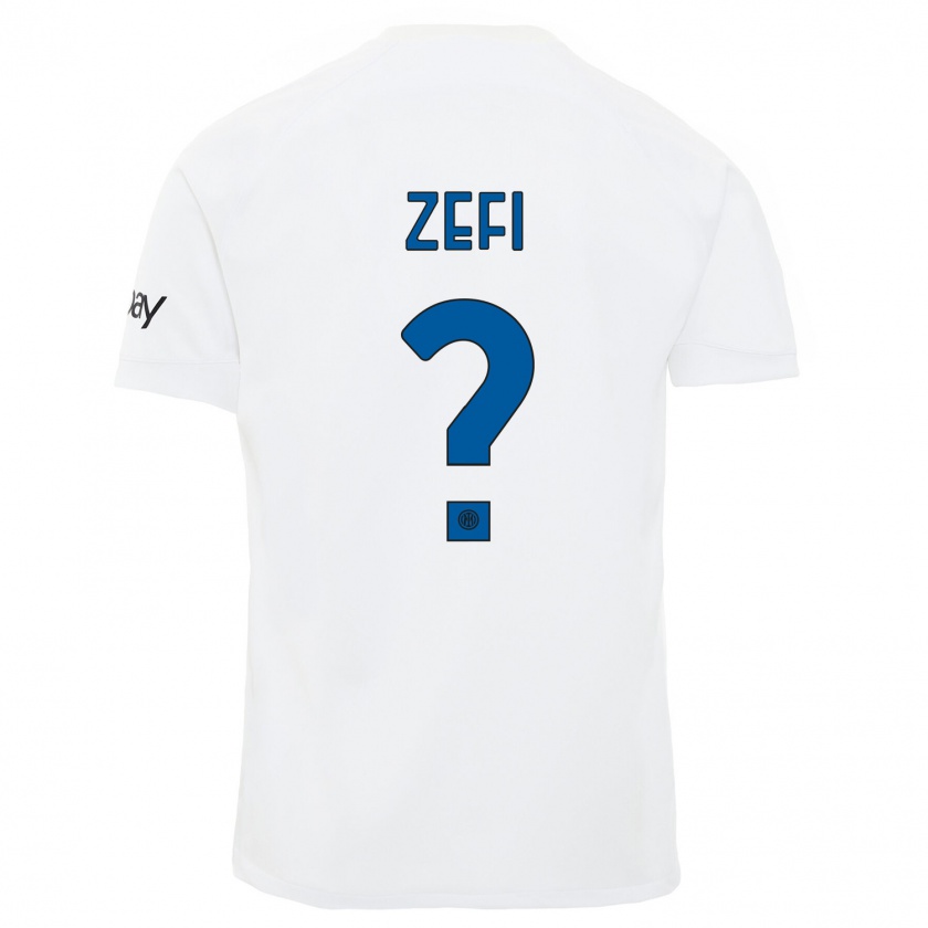 Kandiny Homme Maillot Kevin Zefi #0 Blanc Tenues Extérieur 2023/24 T-Shirt