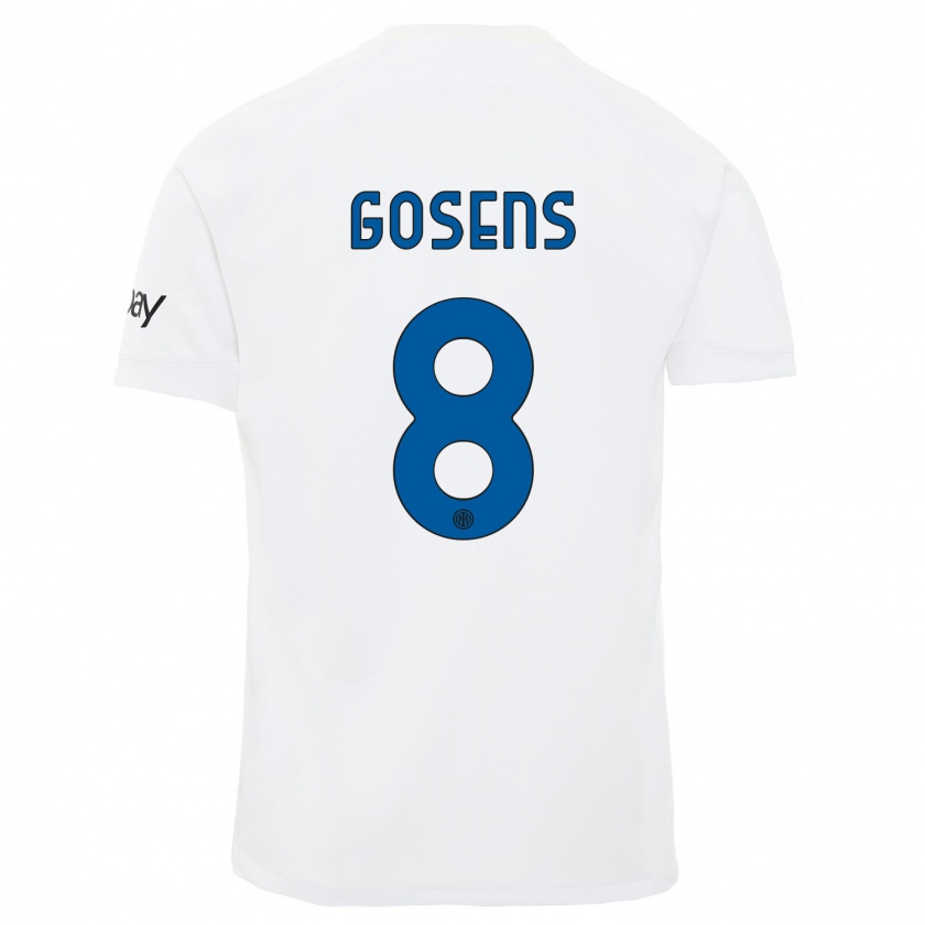Kandiny Homme Maillot Robin Gosens #8 Blanc Tenues Extérieur 2023/24 T-Shirt