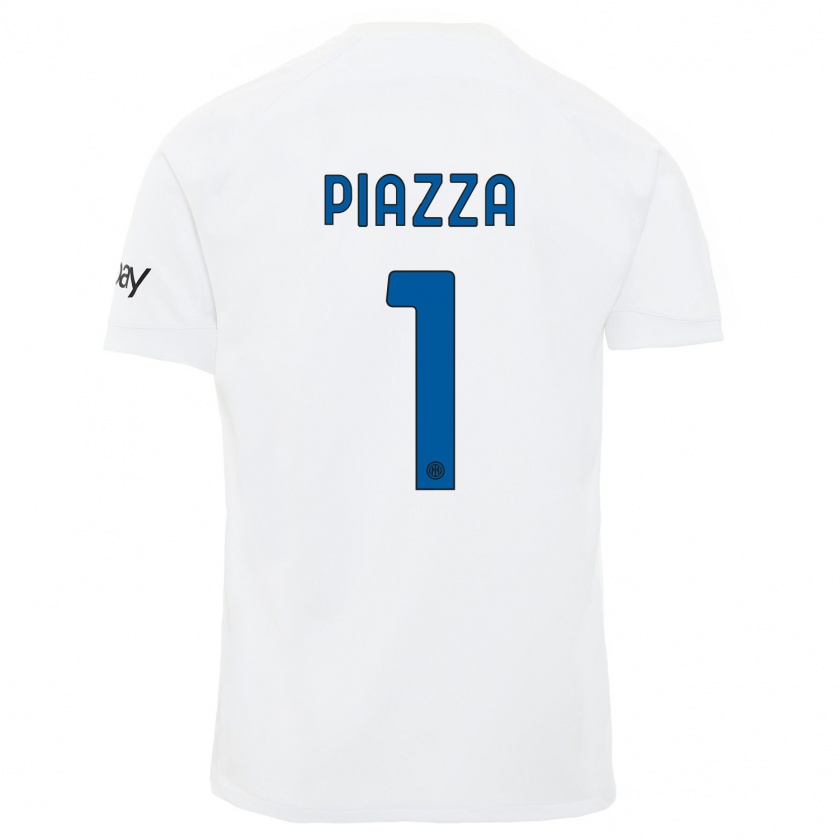 Kandiny Homme Maillot Alessia Piazza #1 Blanc Tenues Extérieur 2023/24 T-Shirt