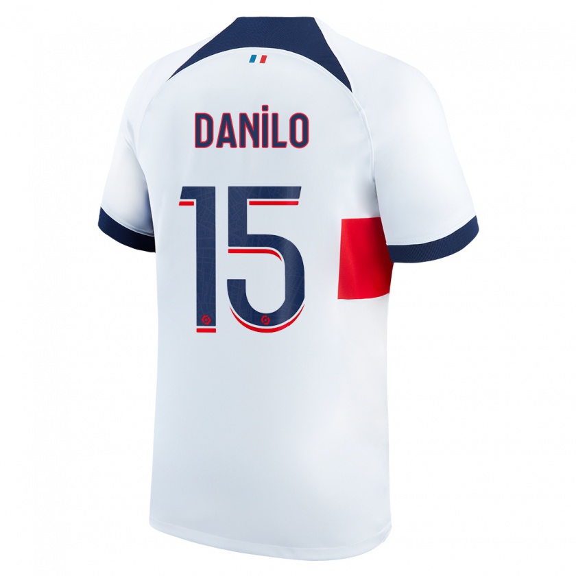 Kandiny Homme Maillot Danilo Pereira #15 Blanc Tenues Extérieur 2023/24 T-Shirt