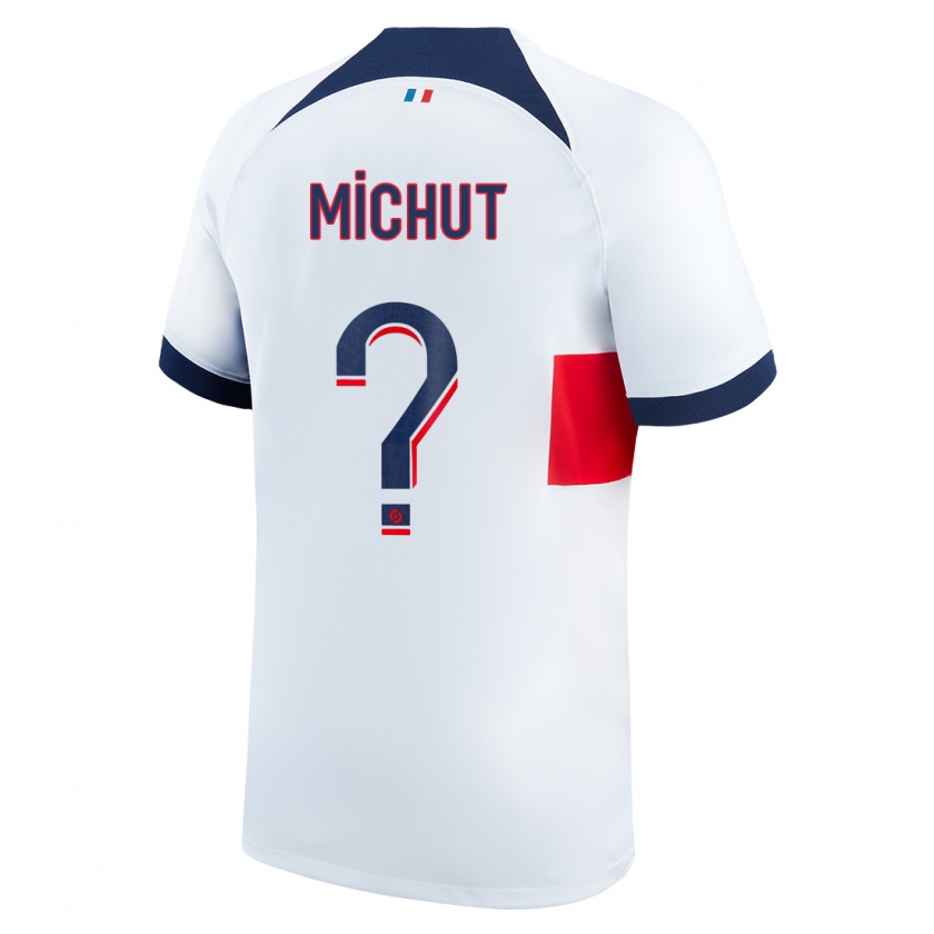 Kandiny Homme Maillot Etienne Michut #0 Blanc Tenues Extérieur 2023/24 T-Shirt