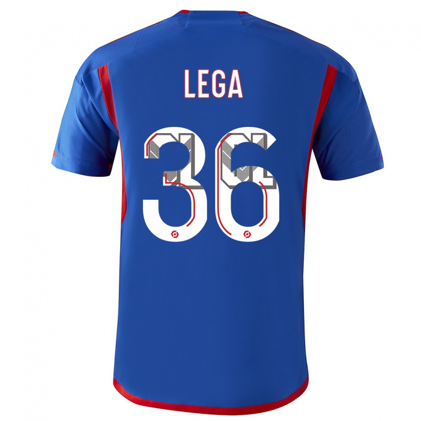 Kandiny Homme Maillot Sekou Lega #36 Bleu Rouge Tenues Extérieur 2023/24 T-Shirt