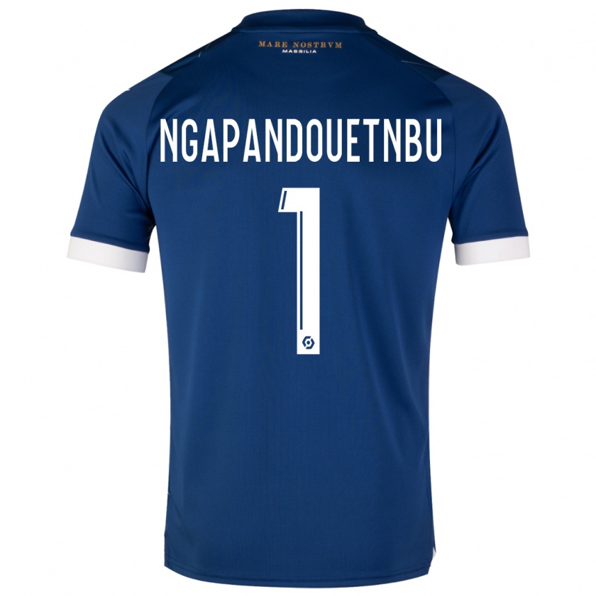 Kandiny Homme Maillot Simon Ngapandouetnbu #1 Bleu Foncé Tenues Extérieur 2023/24 T-Shirt