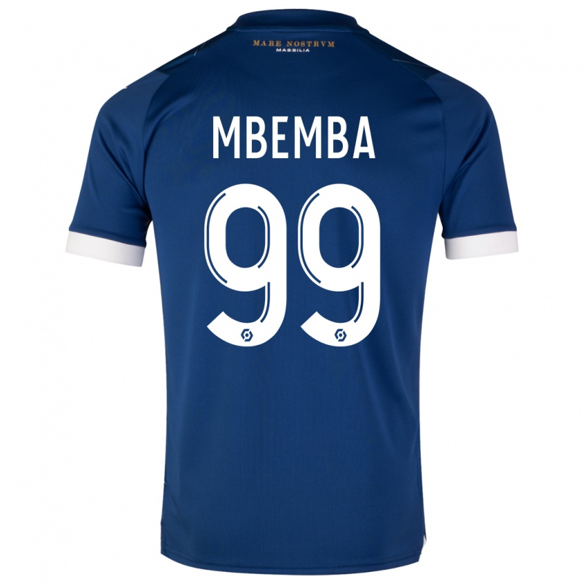 Kandiny Homme Maillot Chancel Mbemba #99 Bleu Foncé Tenues Extérieur 2023/24 T-Shirt