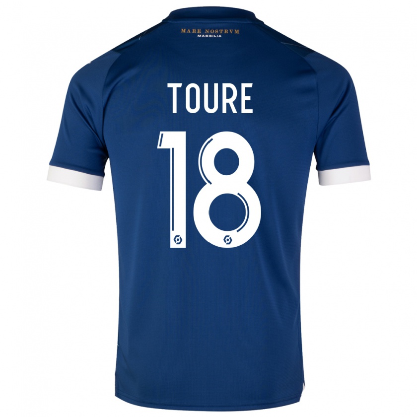 Kandiny Homme Maillot Isaak Toure #18 Bleu Foncé Tenues Extérieur 2023/24 T-Shirt