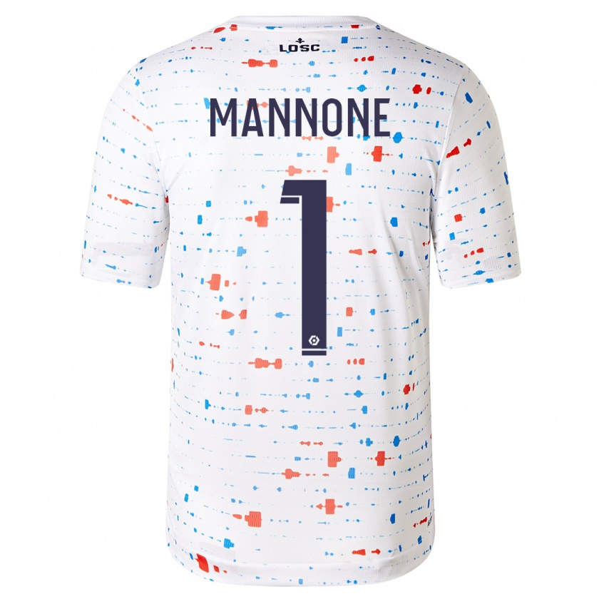 Kandiny Homme Maillot Vito Mannone #1 Blanc Tenues Extérieur 2023/24 T-Shirt