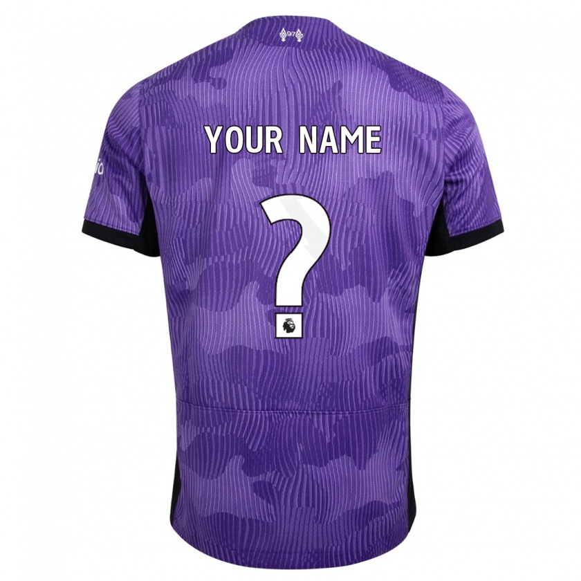 Kandiny Homme Maillot Votre Nom #0 Violet Troisieme 2023/24 T-Shirt