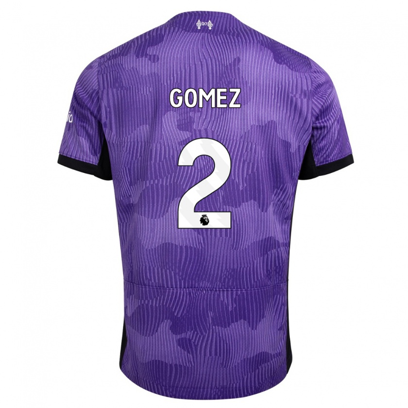 Kandiny Homme Maillot Joe Gomez #2 Violet Troisieme 2023/24 T-Shirt
