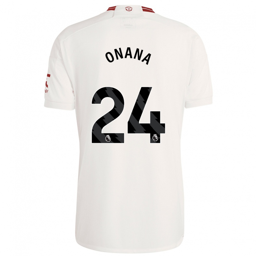 Kandiny Homme Maillot André Onana #24 Blanc Troisieme 2023/24 T-Shirt