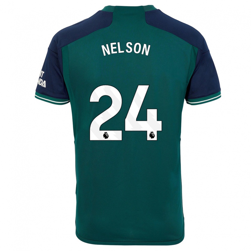 Kandiny Homme Maillot Reiss Nelson #24 Vert Troisieme 2023/24 T-Shirt