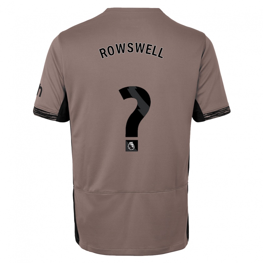 Kandiny Homme Maillot James Rowswell #0 Beige Foncé Troisieme 2023/24 T-Shirt
