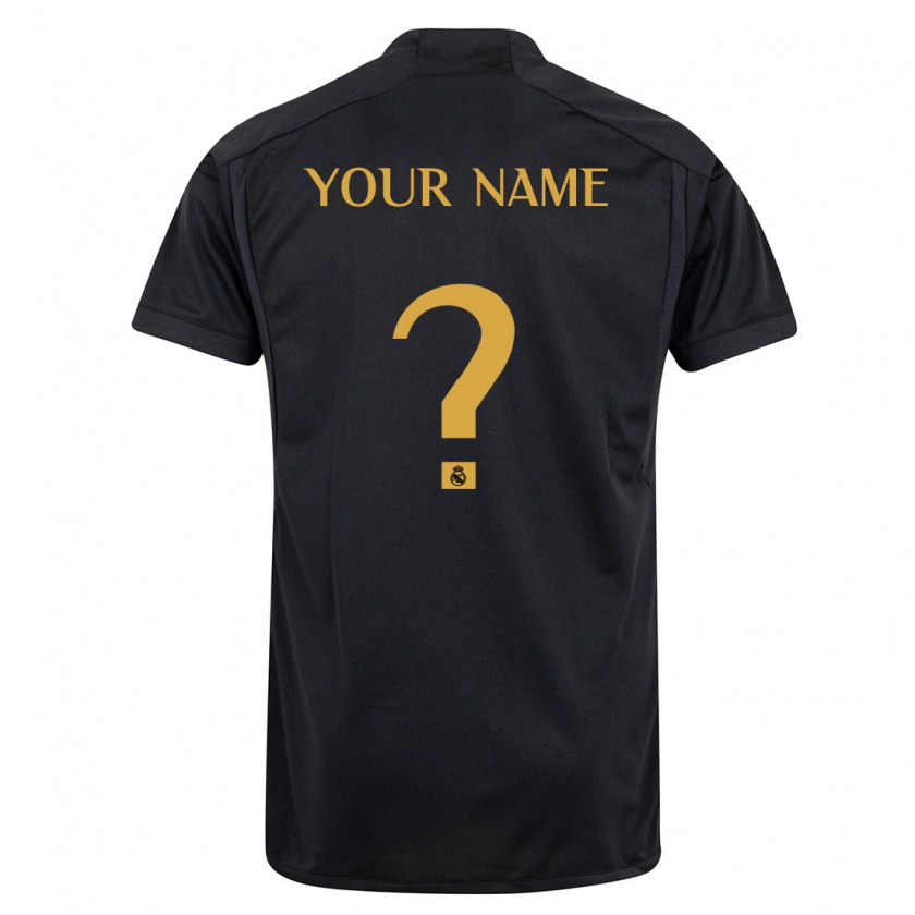 Kandiny Homme Maillot Votre Nom #0 Noir Troisieme 2023/24 T-Shirt