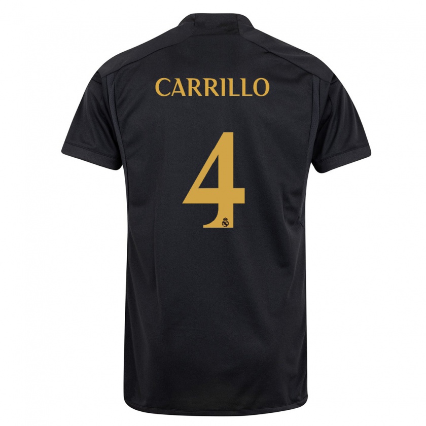 Kandiny Homme Maillot Álvaro Carrillo #4 Noir Troisieme 2023/24 T-Shirt