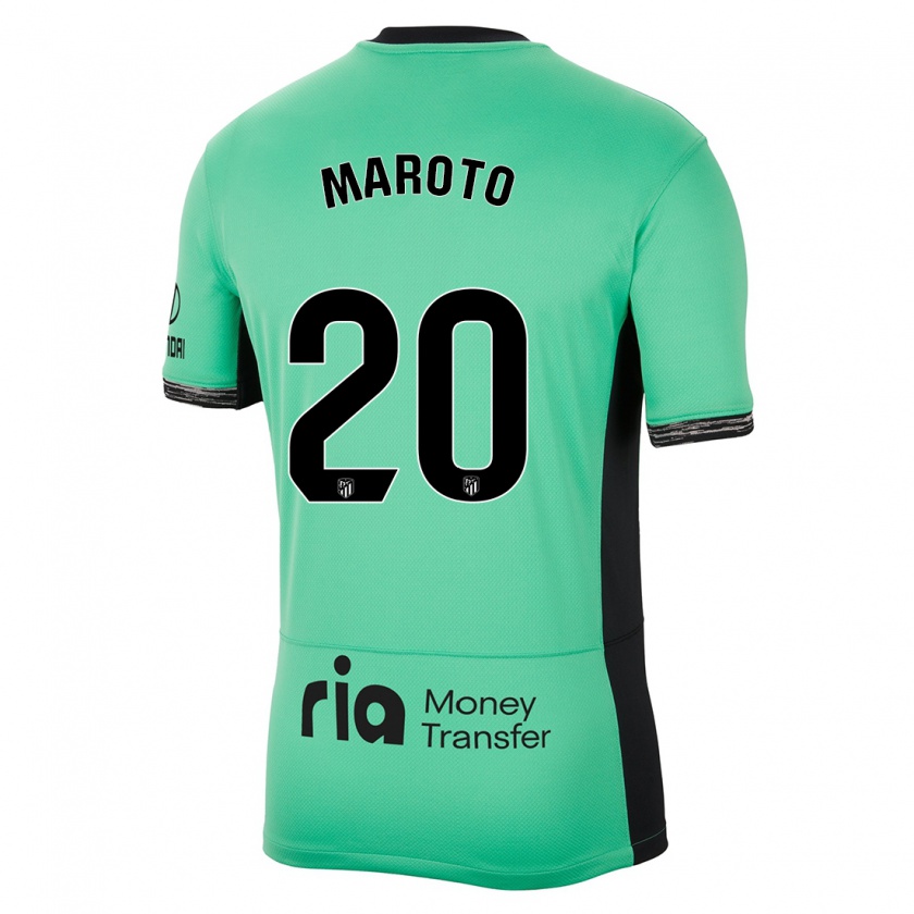 Kandiny Homme Maillot Mario Maroto #20 Vert Printanier Troisieme 2023/24 T-Shirt