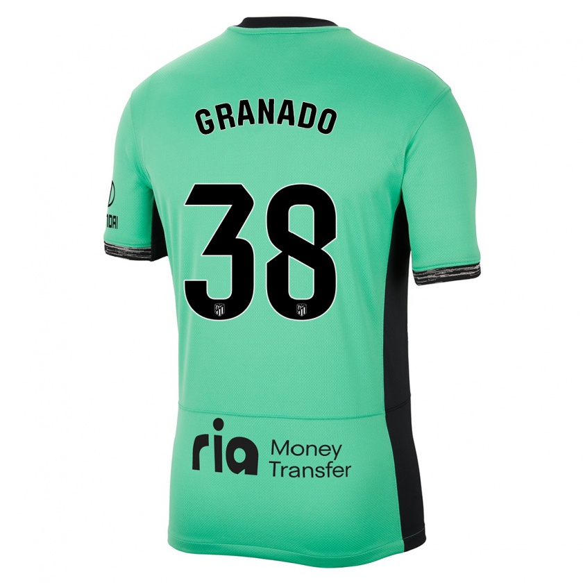 Kandiny Homme Maillot Adrian Granado #38 Vert Printanier Troisieme 2023/24 T-Shirt