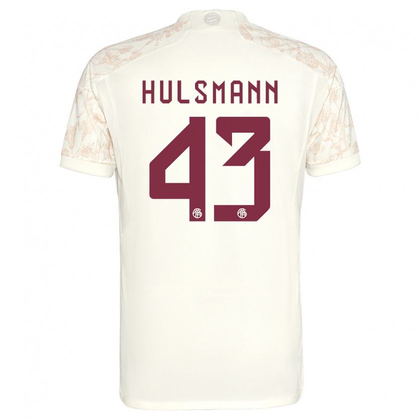 Kandiny Homme Maillot Tom Hülsmann #43 Blanc Cassé Troisieme 2023/24 T-Shirt