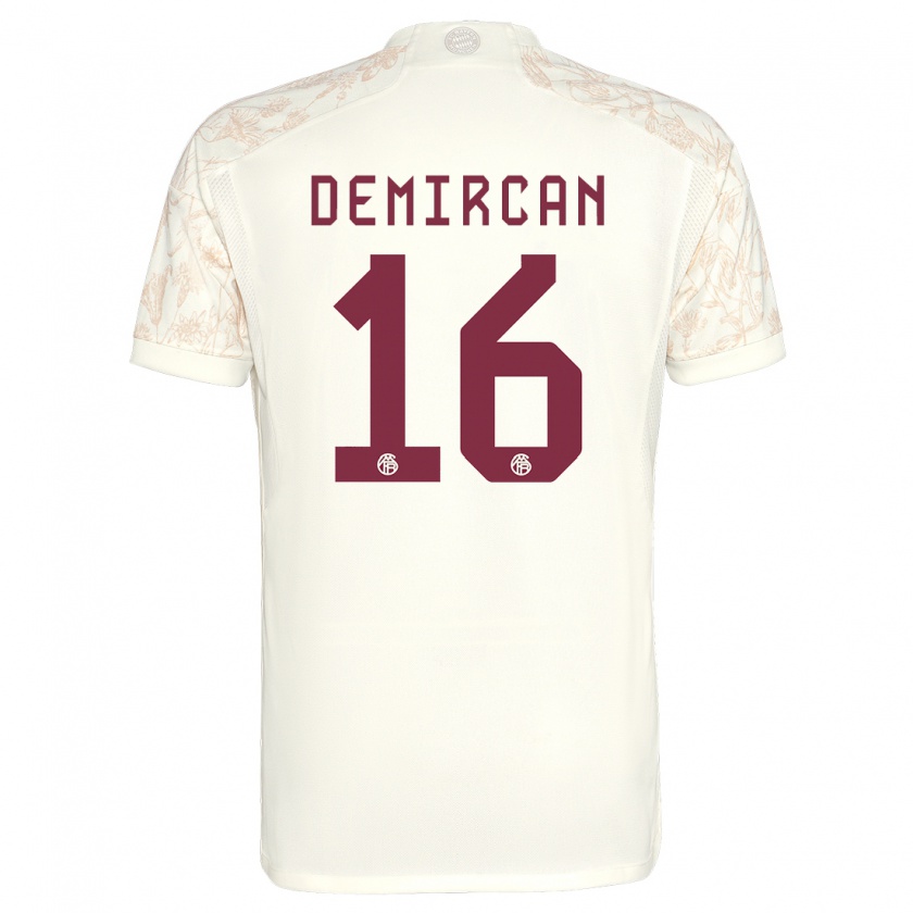 Kandiny Homme Maillot Emirhan Demircan #16 Blanc Cassé Troisieme 2023/24 T-Shirt