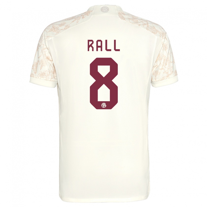 Kandiny Homme Maillot Maximiliane Rall #8 Blanc Cassé Troisieme 2023/24 T-Shirt