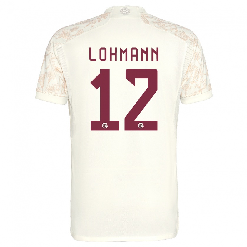 Kandiny Homme Maillot Sydney Lohmann #12 Blanc Cassé Troisieme 2023/24 T-Shirt