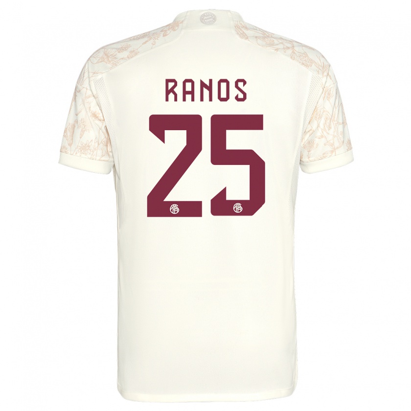 Kandiny Homme Maillot Grant-Leon Ranos #25 Blanc Cassé Troisieme 2023/24 T-Shirt