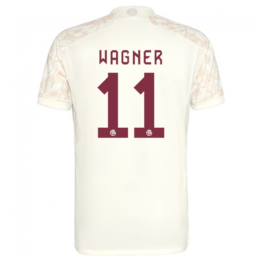 Kandiny Homme Maillot Ricardo Wagner #11 Blanc Cassé Troisieme 2023/24 T-Shirt
