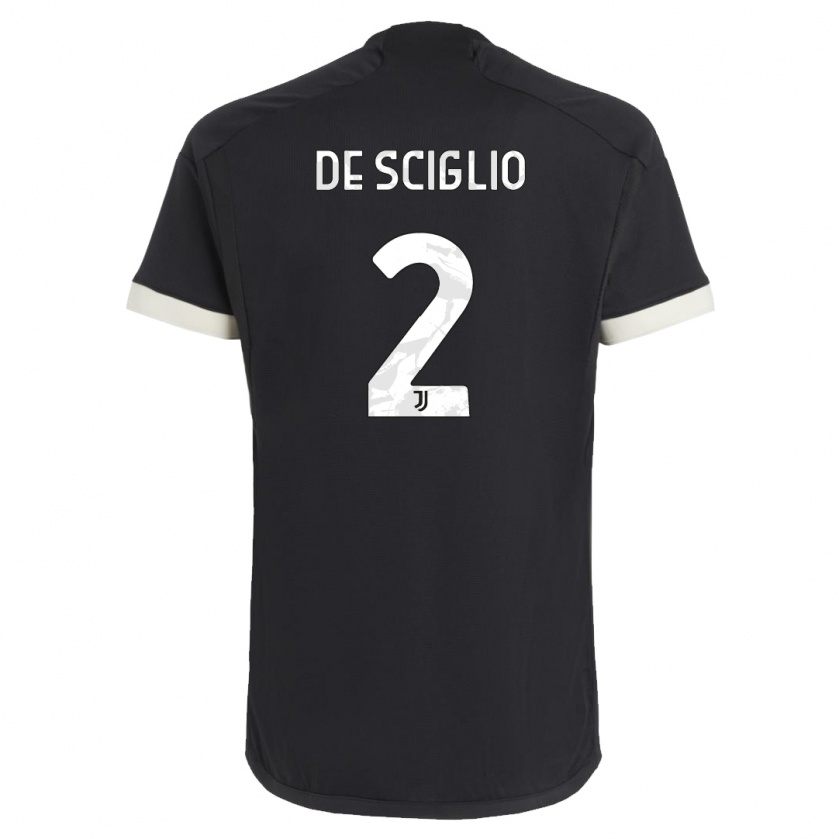 Kandiny Homme Maillot Mattia De Sciglio #2 Noir Troisieme 2023/24 T-Shirt