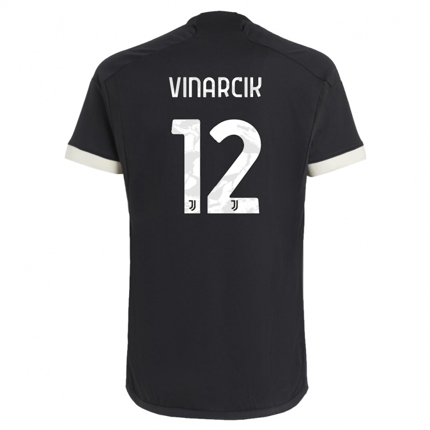 Kandiny Homme Maillot Jakub Vinarcik #12 Noir Troisieme 2023/24 T-Shirt