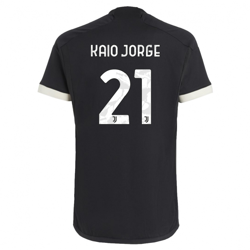 Kandiny Homme Maillot Kaio Jorge #21 Noir Troisieme 2023/24 T-Shirt