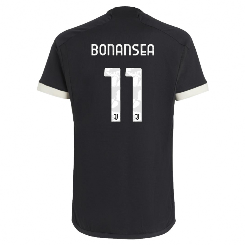 Kandiny Homme Maillot Barbara Bonansea #11 Noir Troisieme 2023/24 T-Shirt