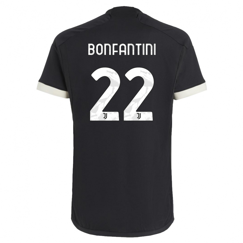 Kandiny Homme Maillot Agnese Bonfantini #22 Noir Troisieme 2023/24 T-Shirt