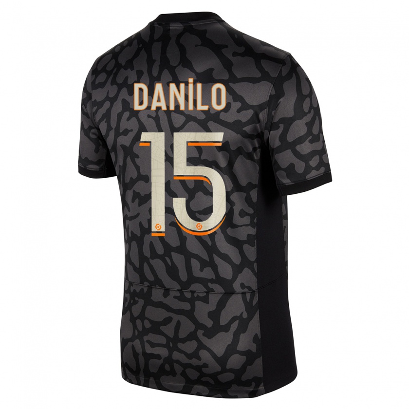 Kandiny Homme Maillot Danilo Pereira #15 Noir Troisieme 2023/24 T-Shirt