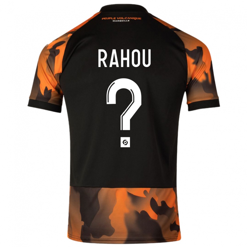 Kandiny Homme Maillot Jores Rahou #0 Noir Orange Troisieme 2023/24 T-Shirt