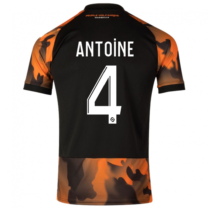 Kandiny Homme Maillot Maud Antoine #4 Noir Orange Troisieme 2023/24 T-Shirt