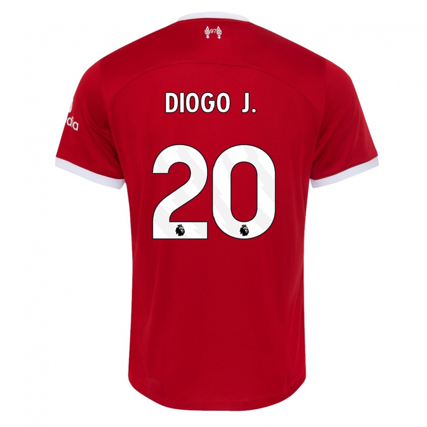 Kandiny Femme Maillot Diogo Jota #20 Rouge Tenues Domicile 2023/24 T-Shirt