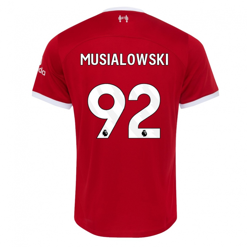 Kandiny Femme Maillot Mateusz Musialowski #92 Rouge Tenues Domicile 2023/24 T-Shirt