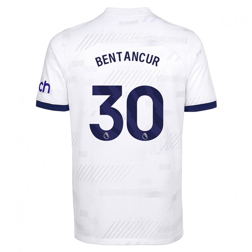 Kandiny Femme Maillot Rodrigo Bentancur #30 Blanc Tenues Domicile 2023/24 T-Shirt