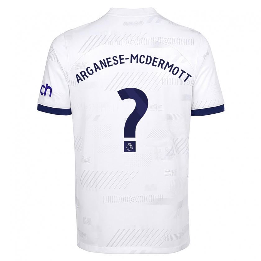 Kandiny Femme Maillot Pele Arganese-Mcdermott #0 Blanc Tenues Domicile 2023/24 T-Shirt