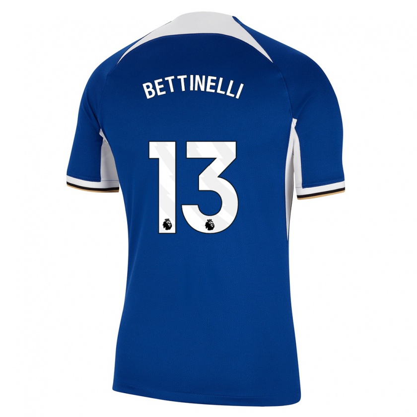Kandiny Femme Maillot Marcus Bettinelli #13 Bleu Tenues Domicile 2023/24 T-Shirt