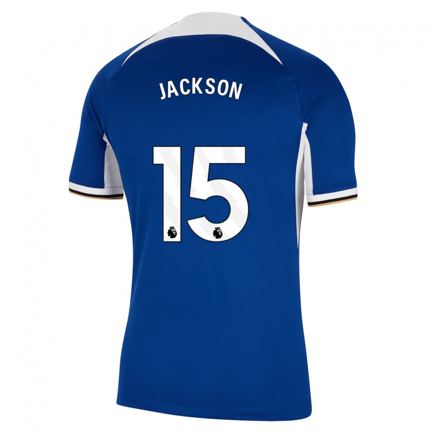 Kandiny Femme Maillot Nicolas Jackson #15 Bleu Tenues Domicile 2023/24 T-Shirt