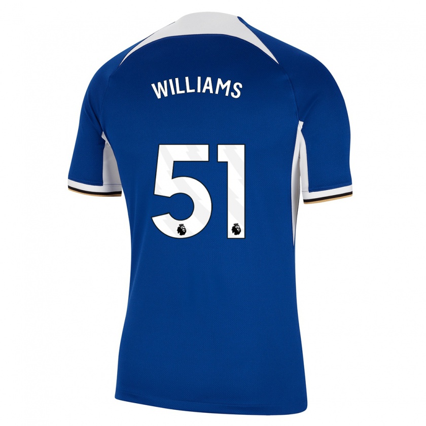 Kandiny Femme Maillot Dylan Williams #51 Bleu Tenues Domicile 2023/24 T-Shirt