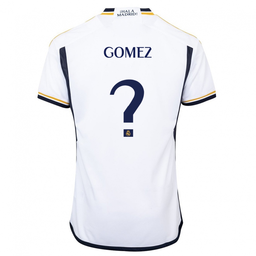 Kandiny Femme Maillot Eric Gómez #0 Blanc Tenues Domicile 2023/24 T-Shirt