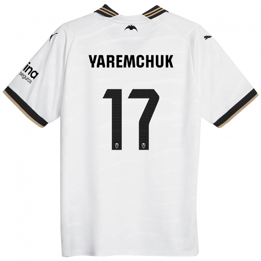 Kandiny Femme Maillot Roman Yaremchuk #17 Blanc Tenues Domicile 2023/24 T-Shirt