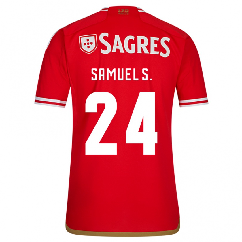 Kandiny Femme Maillot Samuel Soares #24 Rouge Tenues Domicile 2023/24 T-Shirt