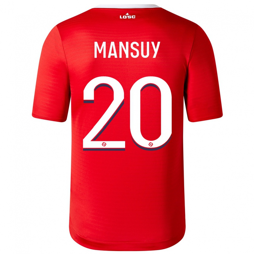 Kandiny Femme Maillot Heloise Mansuy #20 Rouge Tenues Domicile 2023/24 T-Shirt