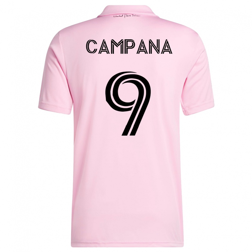 Kandiny Femme Maillot Leonardo Campana #9 Rose Tenues Domicile 2023/24 T-Shirt